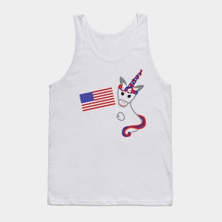 4th of July Unicorn and Usa flag Tank Top